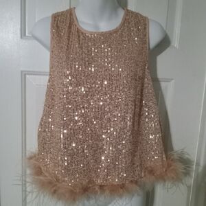 Entro Gold Sequin Top